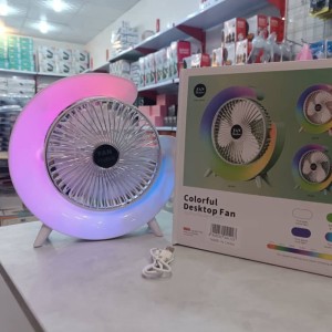 پنکه رومیزی مدل چراغ دار Colorful (سبز روشن)