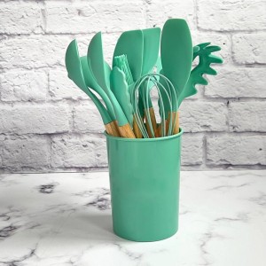 ست کفگیر و ملاقه ۱۲ پارچه سیلیکونی مدل SILICONE